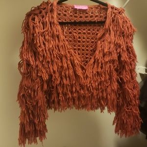 Burnt orange sweater